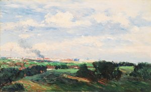 View of Madrid from the Plantio de los Infantes or Madrid Seen from El Pardo by Aureliano De Beruete Oil Painting