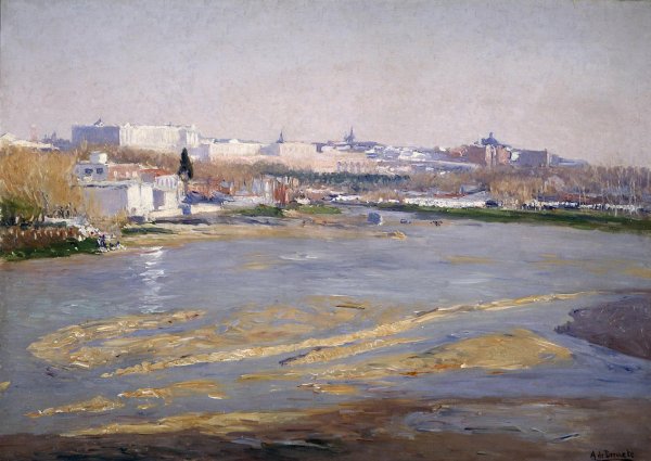 El Manzanares by Aureliano De Beruete y Moret - Hand-Painted Oil Painting Reproduction