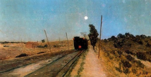 El Tren by Aureliano De Beruete y Moret - Hand-Painted Oil Painting Reproduction