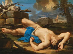 The Death of Abel by Aureliano Milani Oil Painting
