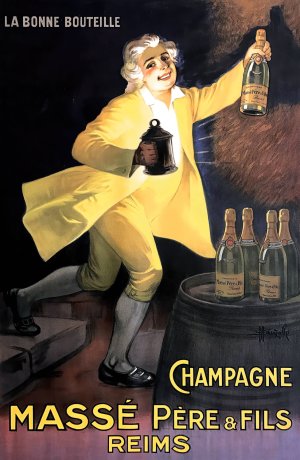 Champagne Masse'Pere Et Fils, Reims by Auzolle Marcellin Oil Painting