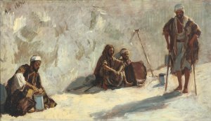 Kroblinge ved Betesda by Axel Helsted Oil Painting