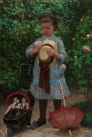 The Dollies' Outing by Axel Helsted Oil Painting