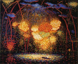 The Rocket by Axel Johansen Oil Painting