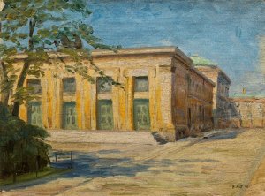 Thorvaldsens Museum by Axel Johansen Oil Painting