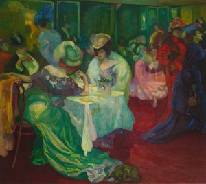 Night Cafe by Axel Torneman Oil Painting