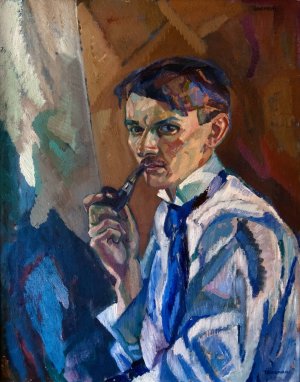 Self-portrait by Axel Torneman Oil Painting