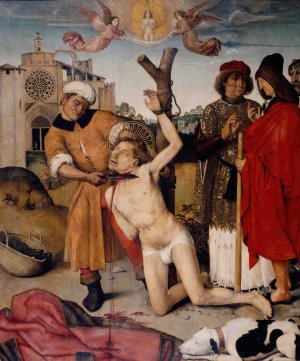 Martyrdom of Saint Cucuphas by Ayne Bru Oil Painting