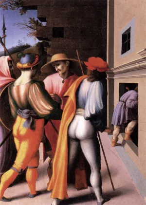 Scenes from the Story of Joseph: The Arrest of His Brethren by Bacchiacca - Oil Painting Reproduction