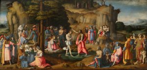 The Baptism of Christ by Bacchiacca Oil Painting