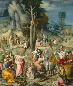 The Gathering of Manna by Bacchiacca Oil Painting