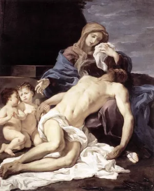 The Pieta Mary Lamenting the Dead Christ by Baciccio - Oil Painting Reproduction