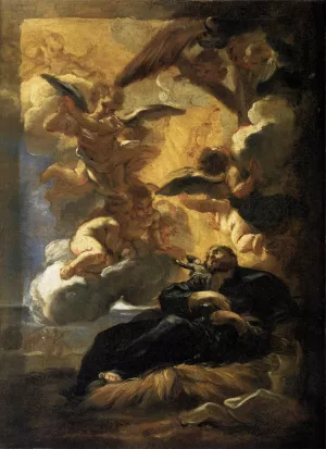 The Vision of St Francis Xavier by Baciccio Oil Painting