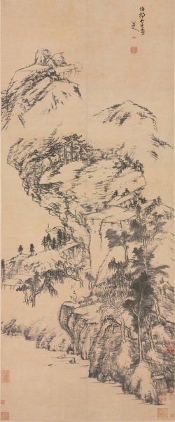Landscape after Guo Zhongshu by Bada Shanren Oil Painting