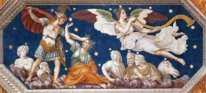 Perseus and Pegasus Oil painting by Baldassare Peruzzi