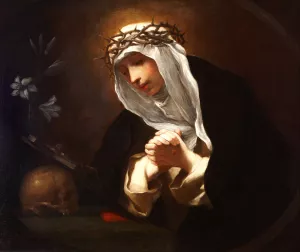 St Catherine of Siena by Baldassarre Franceschini Oil Painting