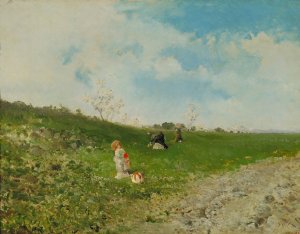 Springtime in Rome by Baldomer Galofre I Gimenez Oil Painting