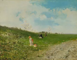 Springtime in Rome Oil painting by Baldomer Galofre I Gimenez