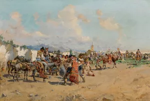 The Country Fair by Baldomero Galofre Oil Painting