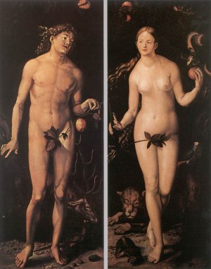 Adam and Eve by Baldung Grien Hans Oil Painting