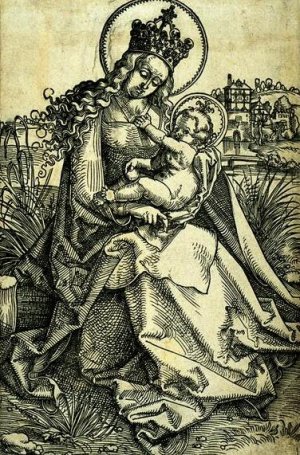 Madonna and Child on a Grassy Bench by Baldung Grien Hans Oil Painting