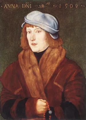 Portrait of a Young Man with a Rosary Oil painting by Baldung Grien Hans