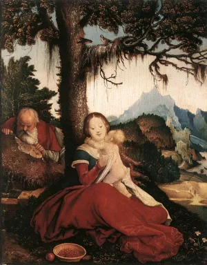 Rest on the Flight to Egypt painting by Baldung Grien Hans