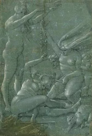 The Witches by Baldung Grien Hans Oil Painting