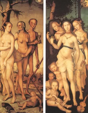 Three Ages of Man and Three Graces by Baldung Grien Hans Oil Painting