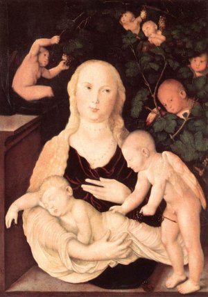 Virgin of the Vine Trellis Oil painting by Baldung Grien Hans