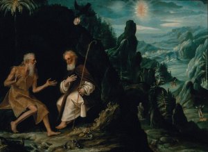 The Hermits, Saint Paul and Saint Anthony by Baltasar De Echave Ibia Oil Painting