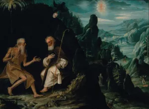 The Hermits, Saint Paul and Saint Anthony by Baltasar De Echave Ibia Oil Painting