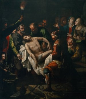 The Burial of Christ by Baltasar De Echave Y Rioja Oil Painting