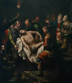 The Burial of Christ by Baltasar De Echave Y Rioja Oil Painting