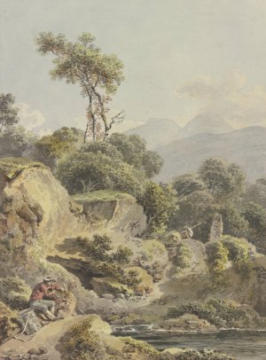Au Bord de la Bÿrse pres de Pierre-pertuis by Balthasar Anton Dunker Oil Painting