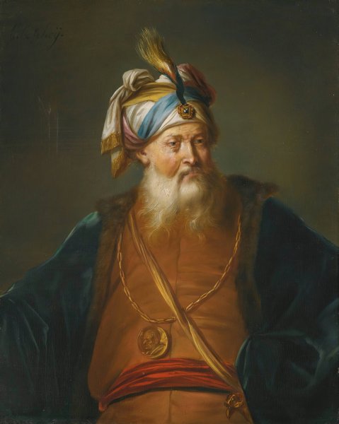 A Turbaned Man In Oriental Dress by Balthasar Beschey - Hand-Painted Oil Painting Reproduction