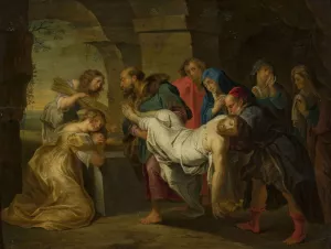 Entombment of Christ Oil painting by Balthasar Beschey