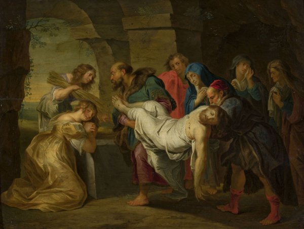 Entombment of Christ by Balthasar Beschey - Hand-Painted Oil Painting Reproduction