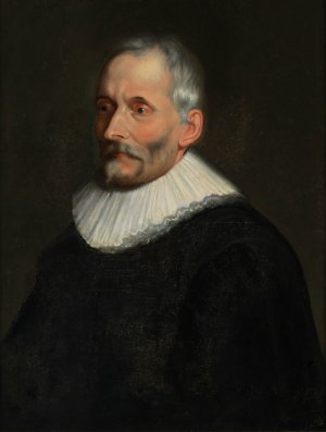 Portret van Balthasar I Moretus by Balthasar Beschey Oil Painting
