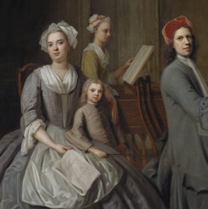 The Artist's Family Making Music Together by Balthasar Denner Oil Painting