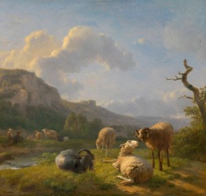 Landscape with Goats and Sheep by Balthasar Paul Ommeganck Oil Painting