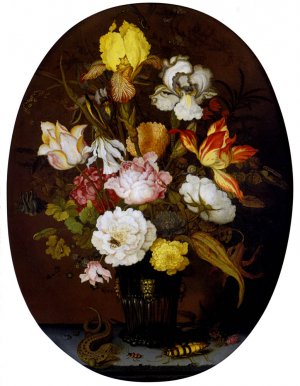 A Still Life of Roses, Irises, Tulips, Narcissi and other Flower