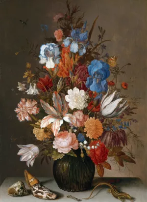 Still Life with Flowers by Balthasar Van Der Ast Oil Painting