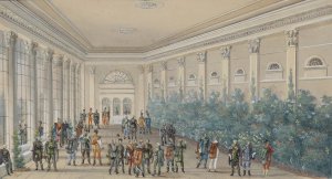 Die Ungarischen Magnaten besuchen den Gartensalon in der Burg by Balthasar Wigand Oil Painting