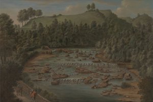 Aysgarth Falls, Yorkshire by Balthazar Nebot Oil Painting