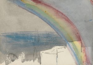 Landscape with Rainbow by Barbara Bodichon Oil Painting