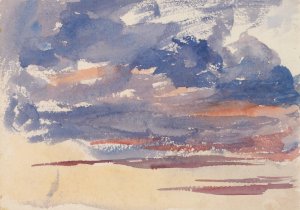 Study of a Cloudy Sky by Barbara Bodichon Oil Painting