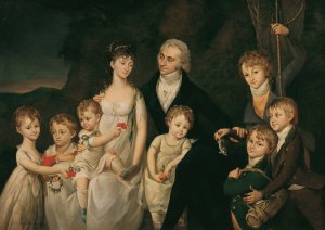 Die Familie Anton von Marx by Barbara Krafft Oil Painting