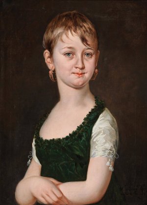 Portrait Of A Young Girl, Traditionally Identified As Princess Zu LOwenstein-Wertheim by Barbara Krafft Oil Painting