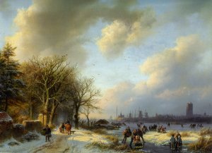 Skaters on a Waterway